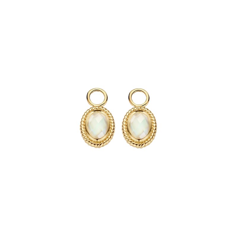 Blush Oorhangers 9091YMQ - Geel Goud (14k) met Dou …