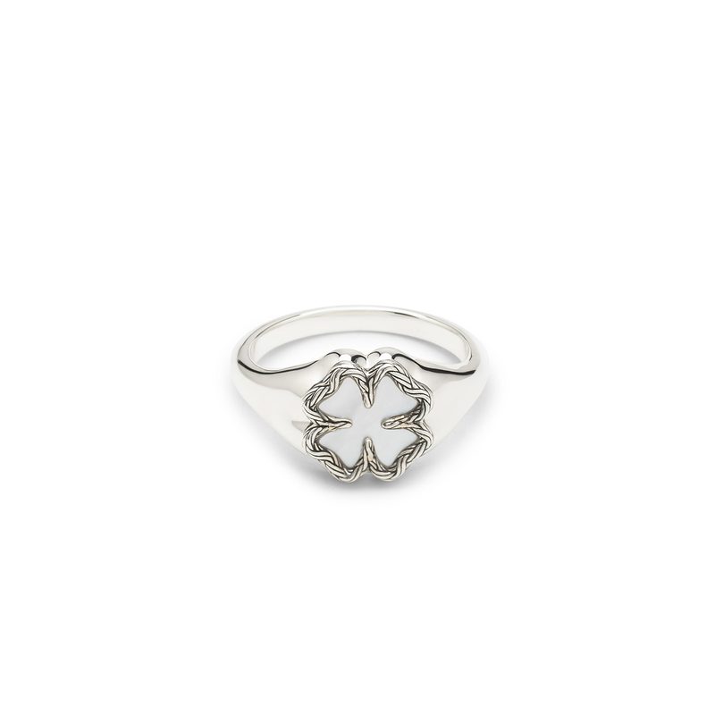 Buddha to Buddha Signet Ring Katja Clover Mother of Pearl …