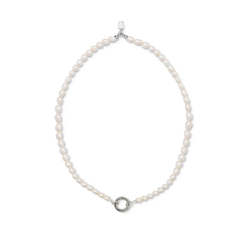 Buddha to Buddha Collier Barbara XS Pearl zilver
