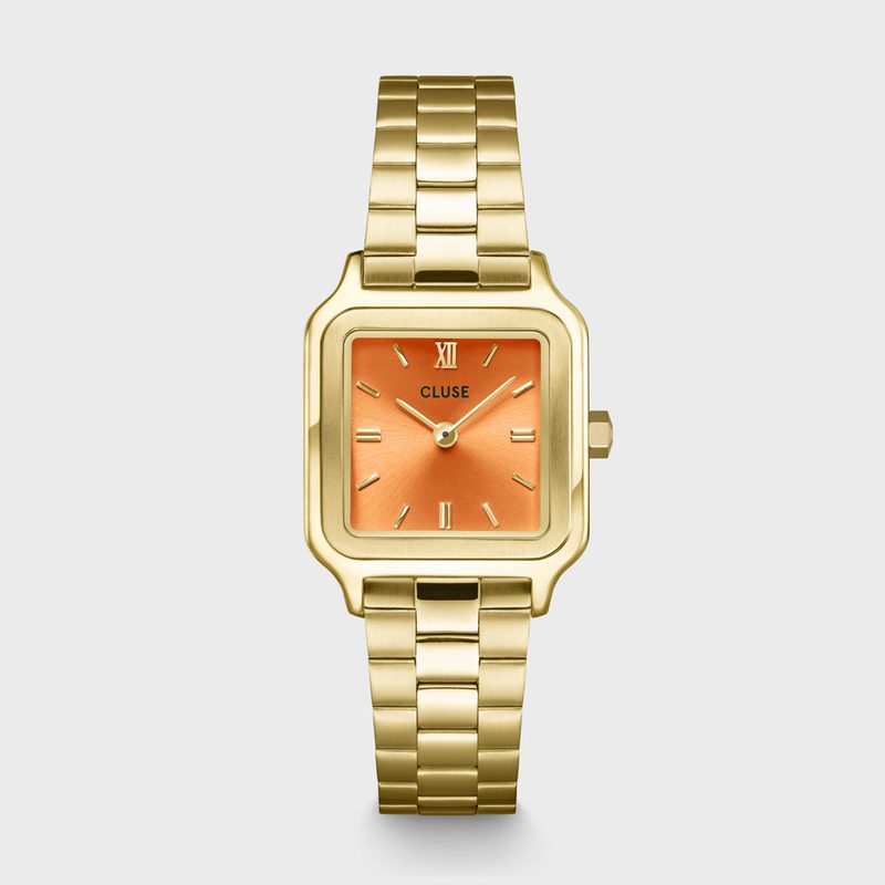 Cluse Gracieuse Petite horloge staal, Apricot, goud Colour …
