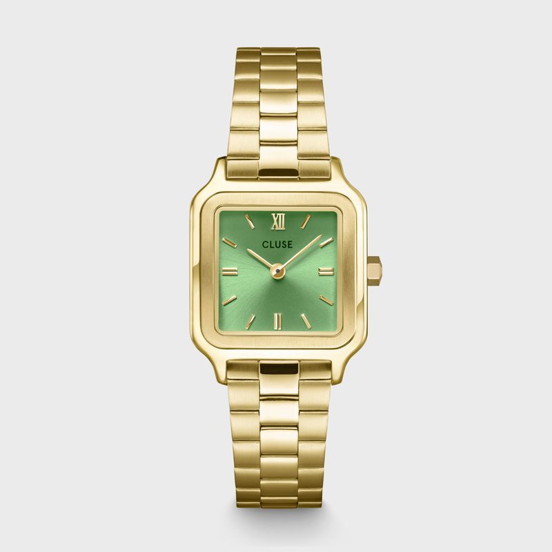 Cluse Gracieuse Petite horloge staal, Light Green, goud …