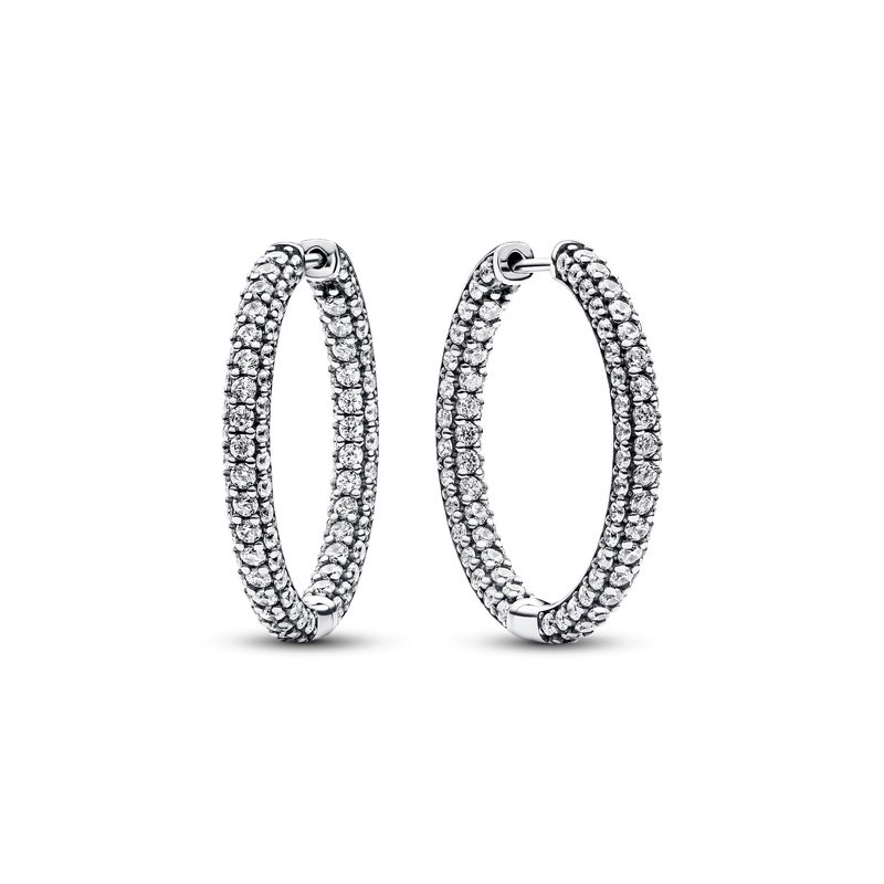 Pandora Timeless Enkele Rij Pavé Oorringen