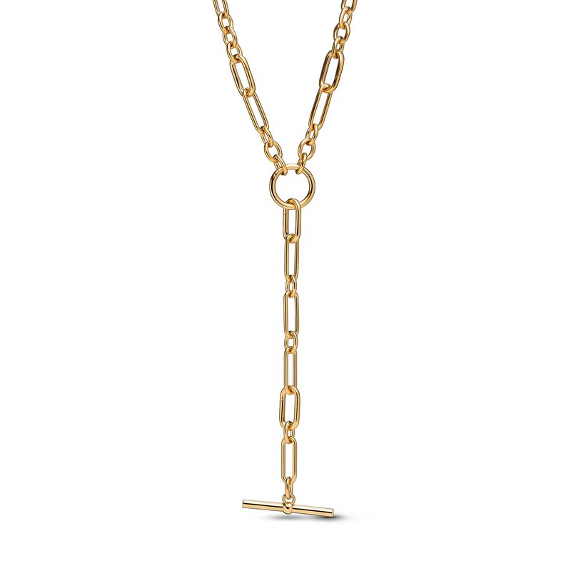 Pandora Y-collier met schakels, 14k verguld, 45 cm