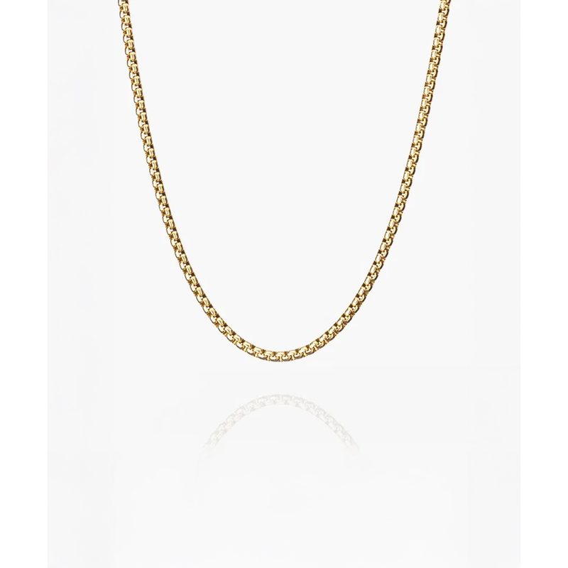 Pig & Hen Boxchain Necklage goud 55cm