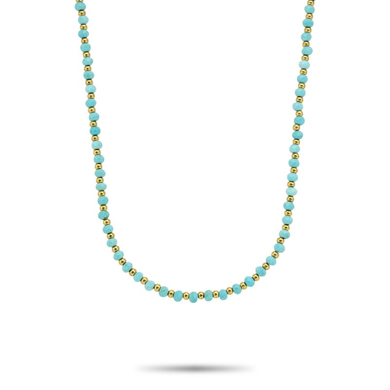 Rebel & Rose Collier Mix Turquoise Yellowgold - 4mm (42cm) …