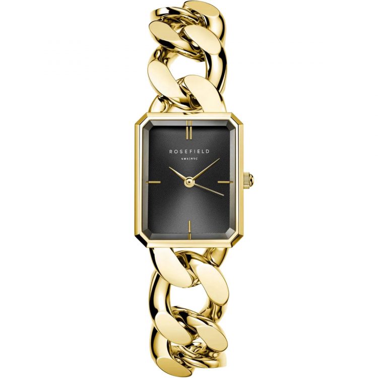 Rosefield The octagon XS CHain Black goud