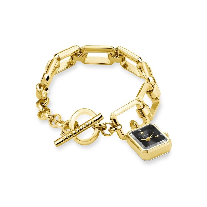 Rosefield The octagon XS Chain Black goud