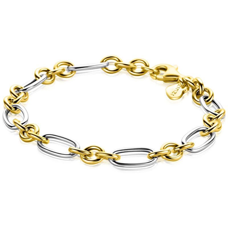 Zinzi Bicolor schakelarmband 7mm breed met jassero …
