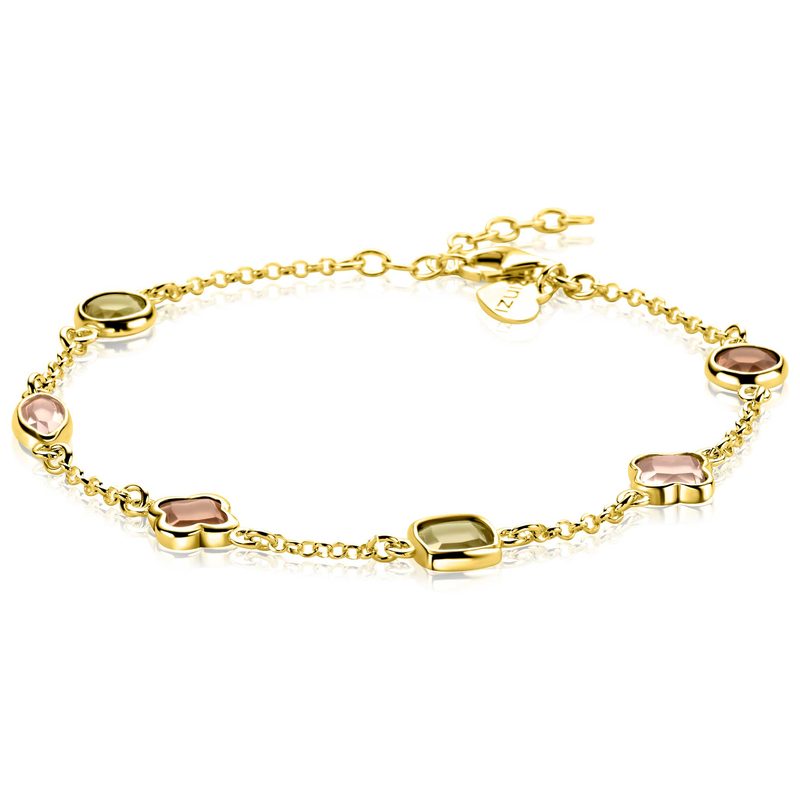 Zinzi Verguld zilveren fantasie armband …