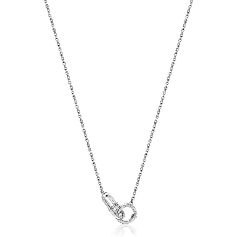 Zinzi Zilveren ketting 45cm met paperclip- en rond …