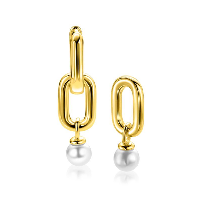 Zinzi 23mm verguld zilveren oorbedels …