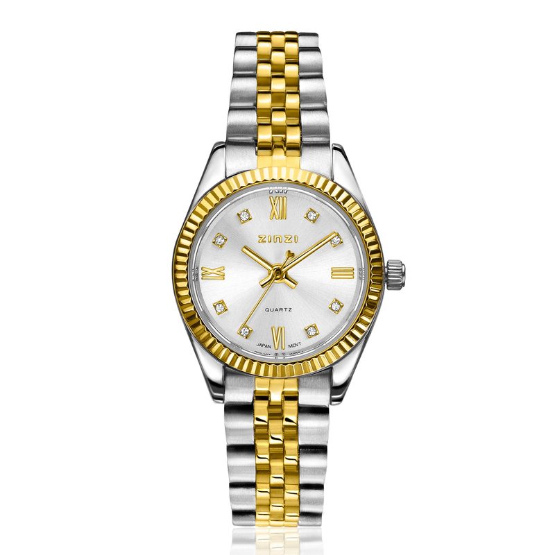 Zinzi Mini Iconic horloge 24mm met zilverkleurige …