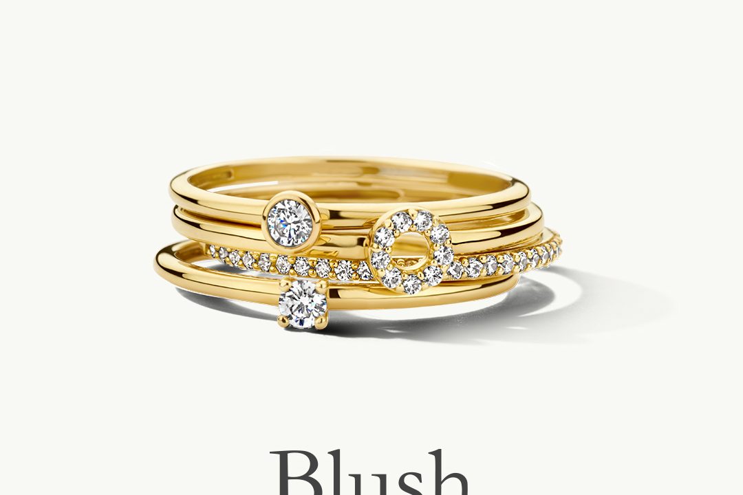Blush gouden ringen